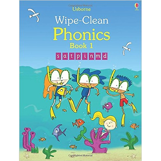Sách tẩy xóa tiếng anh - usborne wipe-clean phonics book 1 - ảnh sản phẩm 1