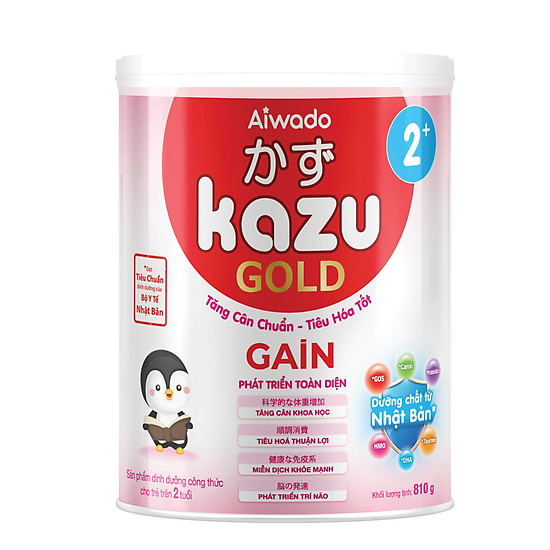 Tinh tuý dưỡng chất nhật bản sữa bột kazu gain gold 810g 2+ trên 24 tháng - ảnh sản phẩm 1