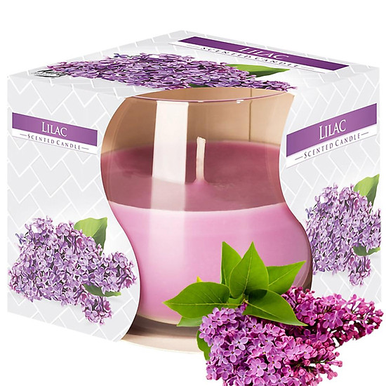 Ly nến thơm tinh dầu bispol lilac 100g qt024457 - hoa tử đinh hương - ảnh sản phẩm 1