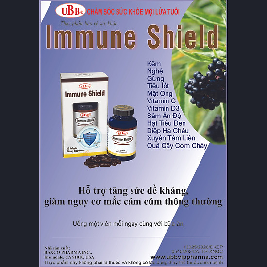 Thực phẩm chức năng - ubb immune shield - hỗ trợ tăng sức đề kháng - ảnh sản phẩm 2