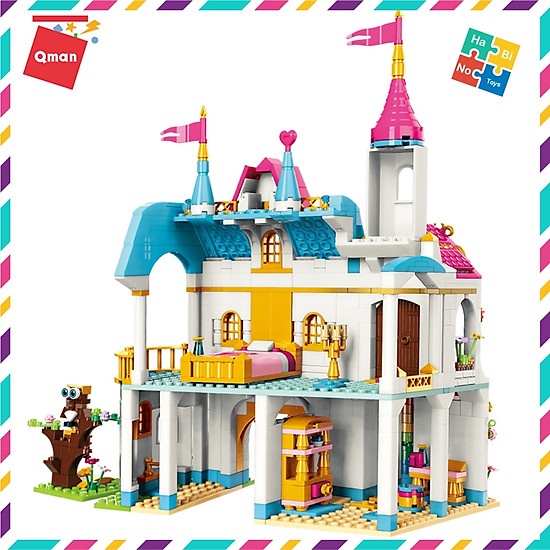 Bộ lắp ghép đồ chơi lego cho bé gái từ 6 tuổi qman 32014 lâu đài cầu vồng - ảnh sản phẩm 2
