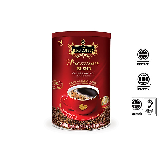 Cà phê king coffee premium blend - lon 450g - ảnh sản phẩm 1