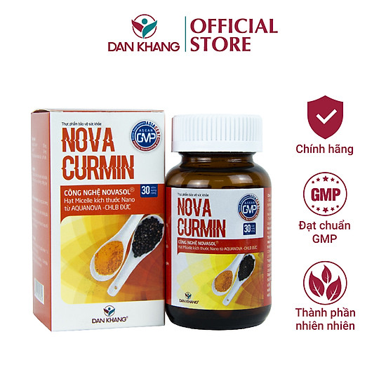 Combo viên uống tinh chất nghệ hỗ trợ giảm đau dạ dày novacurmin hủ 30v + - ảnh sản phẩm 7