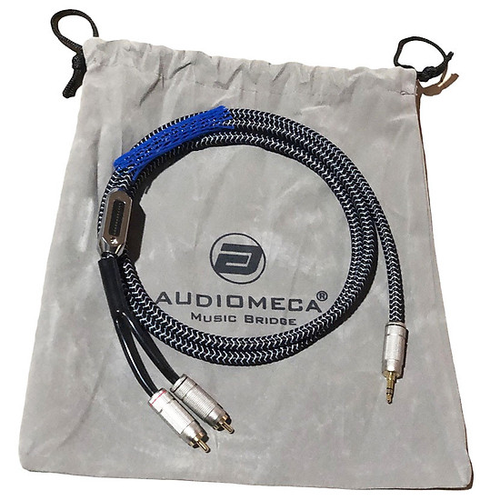 Dây tín hiệu âm thanh chống nhiễu 3.5mm ra 2 đầu rca mạ vàng audiomeca sw - ảnh sản phẩm 1