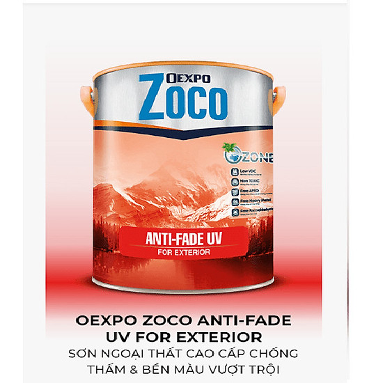Oexpo zoco anti-fade uv for exterior sơn ngoại thất cao cấp chống thấm & - ảnh sản phẩm 1