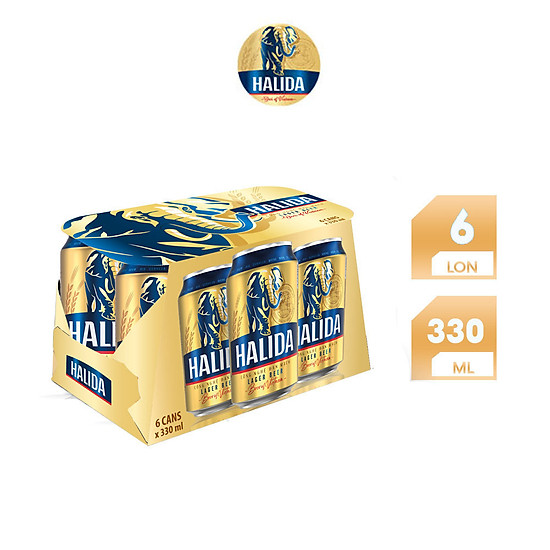 Lốc 6 lon bia halida 330ml - ảnh sản phẩm 1