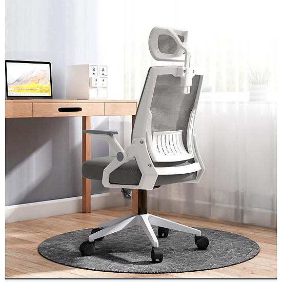 Ghế văn phòng thời trang & thiết kế ergonomic 8723-xam giúp làm việc cả - ảnh sản phẩm 4
