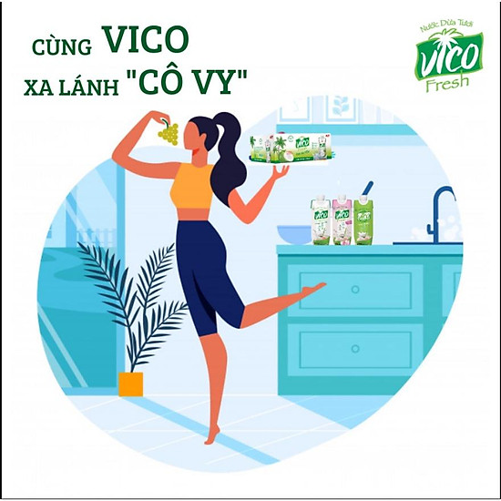 Nước dừa acp vico fresh vị organic - combo 4 hộp nước dừa 1l - ảnh sản phẩm 4
