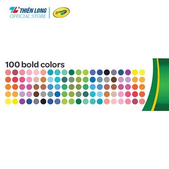 Bộ 100 màu bút lông nét mảnh - nét đậm có thể rửa được crayola supertips - ảnh sản phẩm 3