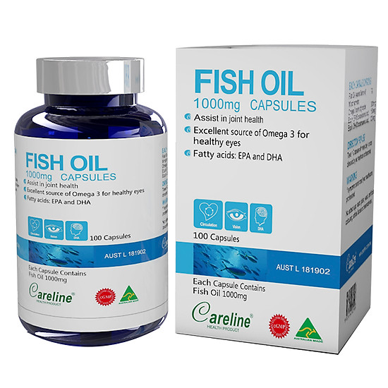 Viên uống bổ sung dha cho não careline fish oil 1000mg cải thiện trí nhớ - ảnh sản phẩm 1