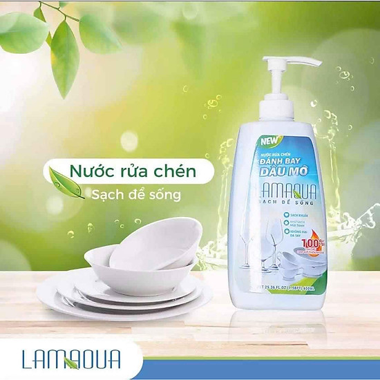 Nước rửa chén lamaqua - tinh dầu cam sả 650ml - ảnh sản phẩm 2