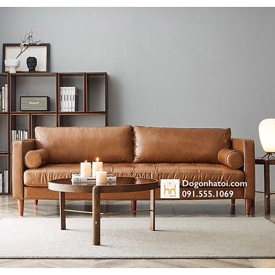 Sofa da cao cấp nhập khẩu phòng khách đẹp sf401 - đồ gỗ nhà tôi - ảnh sản phẩm 1
