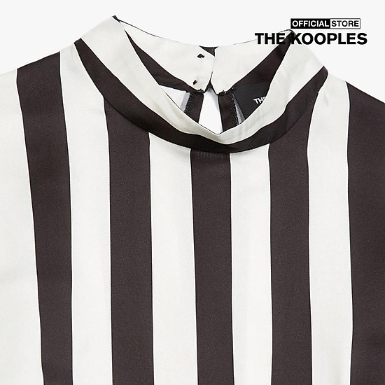 The kooples - đầm mini cổ trụ tay dài striped frob21022k-bla09 - ảnh sản phẩm 3