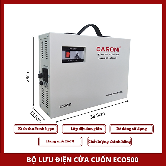 Bộ lưu điện cửa cuốn caroni eco500, dùng cho motor 300kg-500kg, mới 100% - ảnh sản phẩm 5