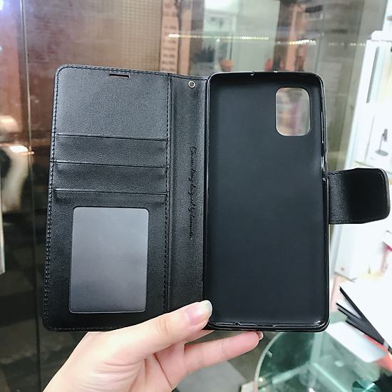 Bao da hanman danh cho samsung m51 dạng ví có ngăn đựng thẻ, đựng tiền - ảnh sản phẩm 4