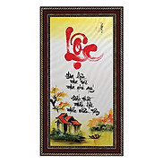 Tranh thư pháp Chữ Lộc 38 x 68 cm Thế Giới Tranh Đẹp