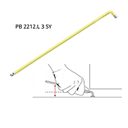 Lục Giác Lẻ PB Swiss Tools Loại Rainbow Cong 100 Đầu Bi 2212.L Các Size 1.5
