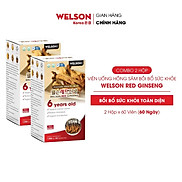 Combo 2 Hộp Viên Uống Hồng Sâm Bồi Bổ Sức Khỏe Welson Red Ginseng 2 hộp x