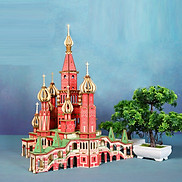 Mô hình Mô hình Lâu đài Saint Petersburg Laser - Tặng kèm đèn LED trang trí