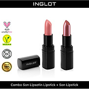 Bộ trang điểm môi Son thỏi Lipsatin Lipstick + Son thoi Lipstick INGLOT
