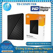 Ổ Cứng Di Động WD My Passport 2TB 2.5 inch USB 3.2 đen