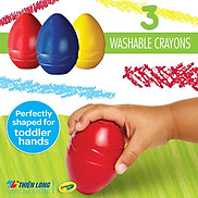Bộ 3 sáp màu hình trứng có thể tẩy rửa được Crayola Washable Plam