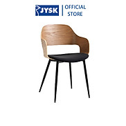 Ghế bàn ăn JYSK Hvidovre gỗ công nghiệp veneer sồi vải polyester màu sồi