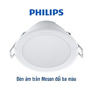 Bộ đèn PHILIPS Âm Trần MESON đổi màu ánh sáng vàng, trung tính, trắng