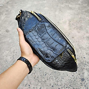 Túi đeo bụng Size lớn. Da bụng cá sấu trơn mềm dễ sử dụng