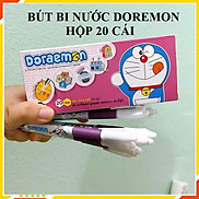 Hộp 20 cây bút bi nước Doraemon màu Tím Xanh ngòi 0.5 - Bút gel