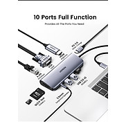 Ugreen Hub Chia Cổng USB 3.0 Sang Đầu Đọc Thẻ SD TF 4K HDMI VGA PD 3 Cổng