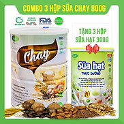 Combo 3 hộp Sữa thực vật Chay Soyna 800g tặng kèm 3 hộp sữa hạt 300g hoặc