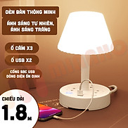 Đèn Ngủ Tích Hợp Ổ Cắm Điện Kèm Cổng Sạc USB