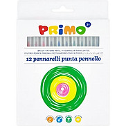 Hộp 12 Bút Lông Màu Rửa Được Brush Tip Fibre Pens 4.0 mm - Primo 618BT12
