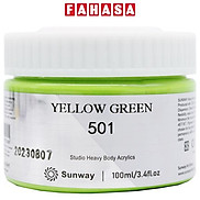 Tuýp Màu Vẽ Acrylic 100 ml - Sunway No.501 - Yellow Green