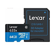 Thẻ Nhớ Lexar Micro SDXC 633X 64GB 95MB s Có Adapter - Hàng nhập khẩu