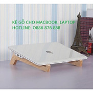Giá đỡ laptop macbook bằng gỗ 2 tầng, chắc chắn, bền đẹp