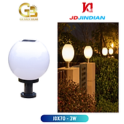 Đèn Trụ Cổng Tròn Năng Lượng Mặt Trời 3W Jindian JD-X70, JD-X75