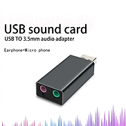 USB 2.0 Sound AdapterCho Máy Tính LapTop Hỗ Trợ Mic Và Tai Nghe Hàng Chính