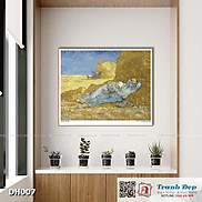 Tranh canvas - Noon Rest from after Millet 1890 - Vincent van Gogh - DH007