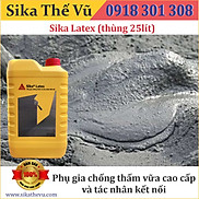 Phụ gia chống thấm vữa cao cấp và tác nhân kết nối - Sika Latex thùng 25lít