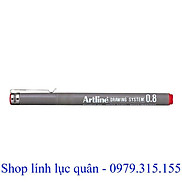 Bút tham mưu đệm màu vẽ kí hiệu tham mưu - Artline 0.8mm xanh - đỏ - đen