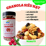 Granola siêu hạt macca úc Nunuts với 10% yến mạch là ngũ cốc ăn liền dành