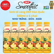 Nước sinh tố trái cây vàng Nho trắng - Dứa - Xoài OKF Hàn Quốc 500ml x 6