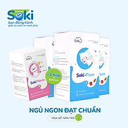 Bộ đôi ngủ ngon tiêu hóa tốt, giảm nôn trớ cho bé Soki Tium 3 hộp + Soki