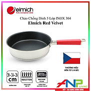 Chảo chống dính 5 đáy inox 304 Elmich Red Velvet EL- 3249 Size 20cm,