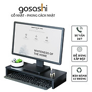 Kệ gỗ để màn hình máy tính, laptop làm việc 1 tầng Hàng chính hãng Gosashi