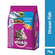 WHISKAS Thức ăn cho mèo lớn dạng hạt vị cá biển 7kg 1 túi