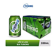 Lốc 6 lon bia Tuborg 330ml
