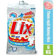 Bột giặt Lix Extra hương hoa 9kg EB010 làm sạch mọi vết bẩn cứng đầu khử